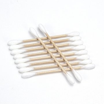 Wholesale packaging Natural double round heads cotton buds